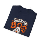 She's My Boo Halloween T-Shirt | Cute Couples Ghost Skeleton Tee