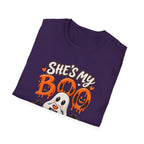 She's My Boo Halloween T-Shirt | Cute Couples Ghost Skeleton Tee