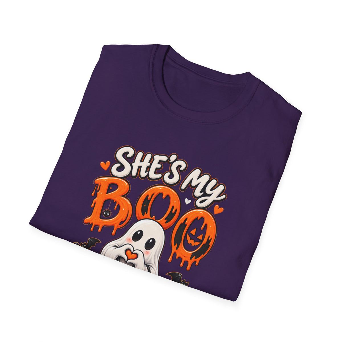 She's My Boo Halloween T-Shirt | Cute Couples Ghost Skeleton Tee