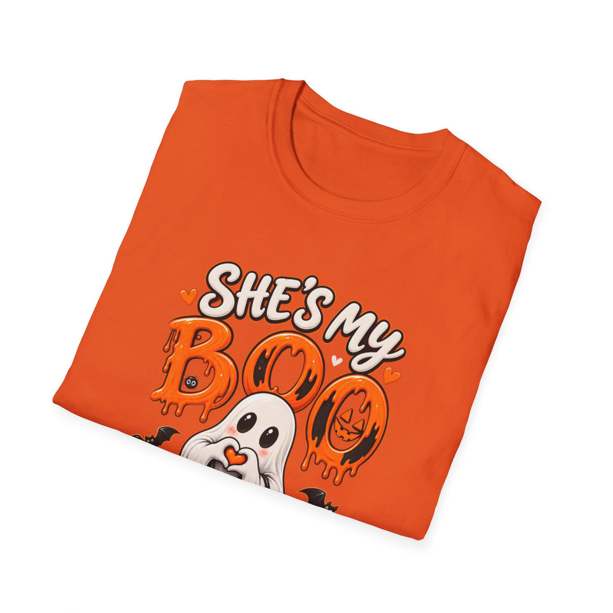 She's My Boo Halloween T-Shirt | Cute Couples Ghost Skeleton Tee