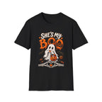 She's My Boo Halloween T-Shirt | Cute Couples Ghost Skeleton Tee