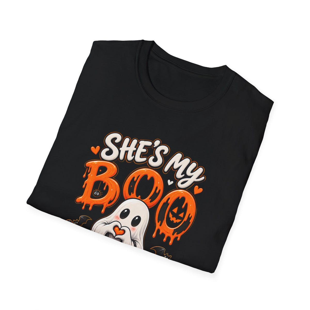 She's My Boo Halloween T-Shirt | Cute Couples Ghost Skeleton Tee