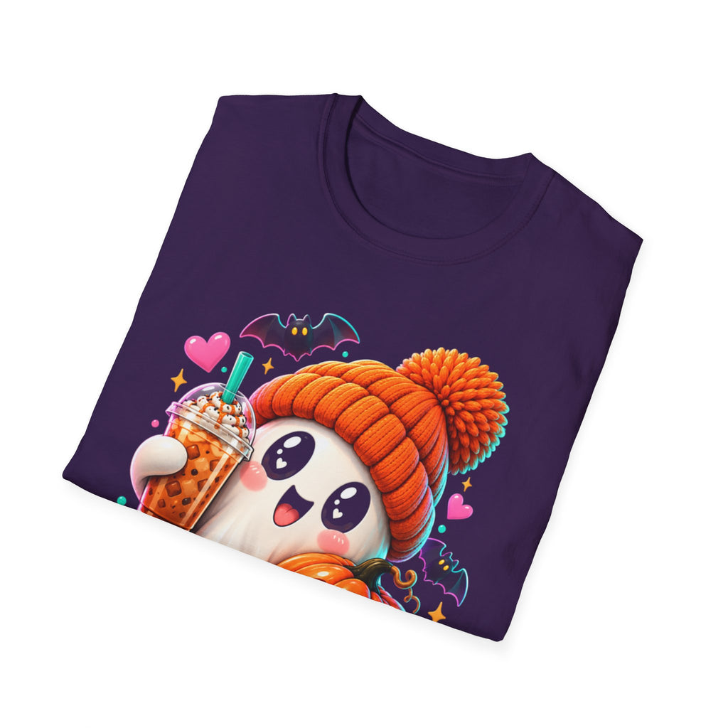 Pumpkin Spice Ghost Halloween T-Shirt | Cute Fall Coffee Lover Tee