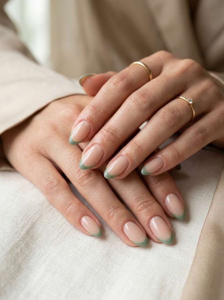 colorful French manicures