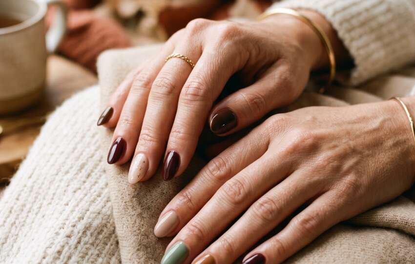 25 September nails perfect for the start of fall