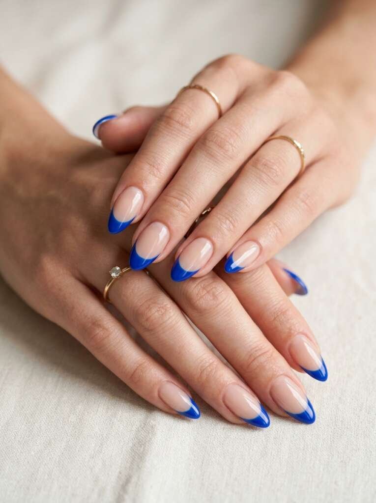 colorful French manicures
