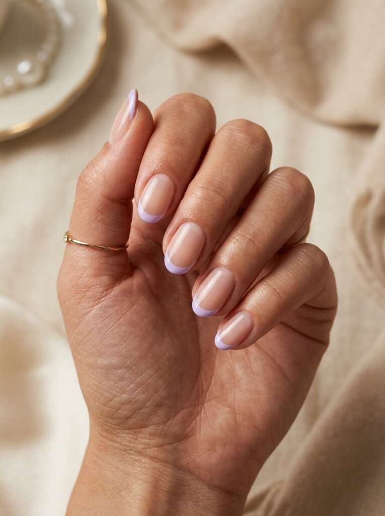colorful French manicures
