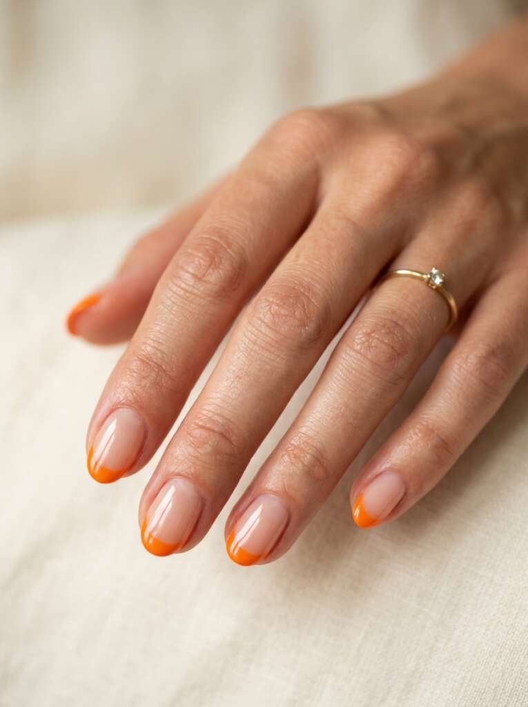 colorful French manicures