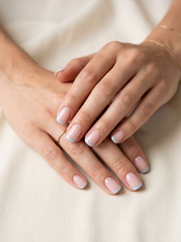 colorful French manicures